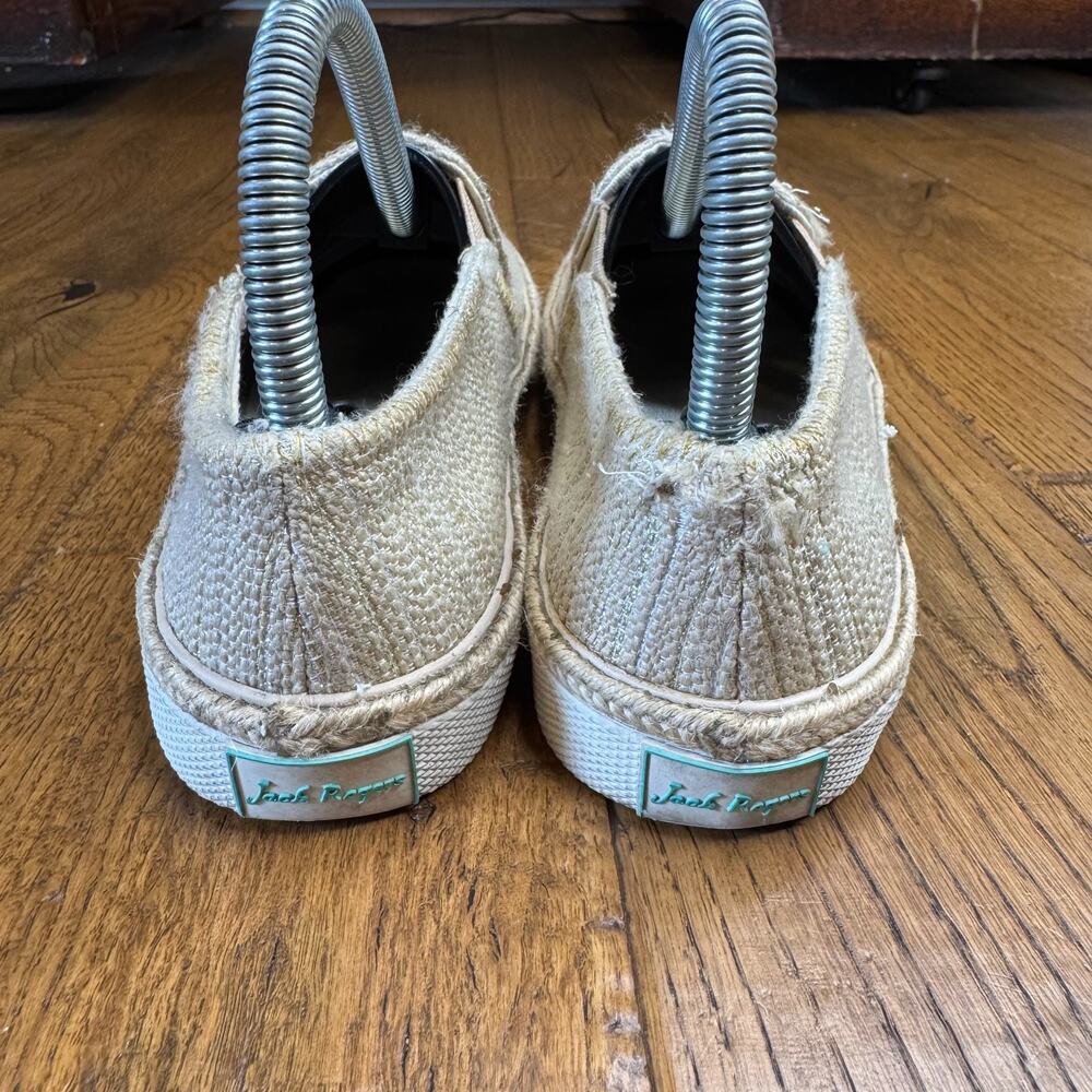 Jack Rogers Tucker Gold Tan Slip On Sneaker Shoe Espadrille Women's Size 6 - Picture 5 of 7